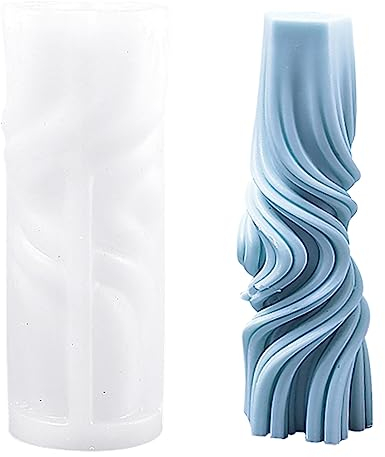 EACHPT Kerzenform Silikon,Kerzenformen zum Gießen,Wellen Knoten 3D Kerzengießformen,Silikon Kerzen Gießformen für Duftkerzen, Handwerk Ornamente,Handgefertigte Seife