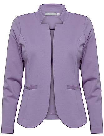 fransa FRCEDILAN Damen BlazerKurzblazer Jacke Stehkragen ohne Knopfleiste Taschen mit Druckknopf