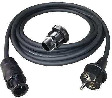 Betteri BC01 Balkonkraftwerk Kabel 3/5/10 Meter inkl. Endkappe AC Kabel mit Betteri BC01 Buchse auf Schuko Stecker(IP44) Verlängerung Adapter geeignet - Hoymiles, Deye, NEP (5 Meter)