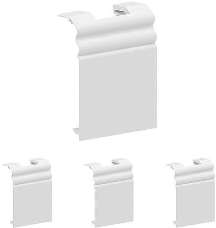 Habengut T-Stück für Sockelleiste Berliner Profil auf den Kabelkanal 22x12 mm | Inhalt: 1 Stück - für einen vertikalen Abzweig (Packung mit 4)
