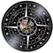 OXOAMP La rosa dei Venti Orologio da Parete 30 cm (12 pollici) Muto Senza Telaio Grande Orologio design minimalista moderno nero,per Cucina Soggiorno Camera da Letto Ufficio