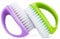 Amaxiu Hand Nail Brushes, 2pcs Handle Grip Heavy Duty Nail Brushes for Cleaning Fingernails Nylon Firm Stiff Bristles Deep Clean Scrubber for Mechanics Gardeners Hand Under Nails Toes(Green, Purple)