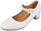 Ladies Dance Court Shoes Womens Mary Jane Comfy Dolly Buckle Casual Work Size White 6