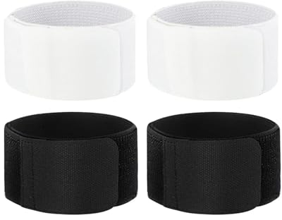 Schienbeinschonerhalter4PCS Stutzenhalter Schienbeinschonerhalter Fussball Stutzenhalter Fussball Anti Rutsch Herren Damen und Kinder Klettverschluss Atmungsaktive Radfahren Laufen