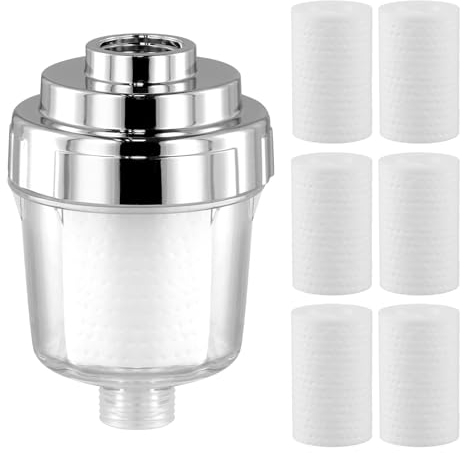 Filtro de Ducha Filtro Antical Ducha con 6 Cartuchos de Filtro, Filtro de Ducha Antical para Grifos o Ducha, Eficazmente Impurezas del Agua
