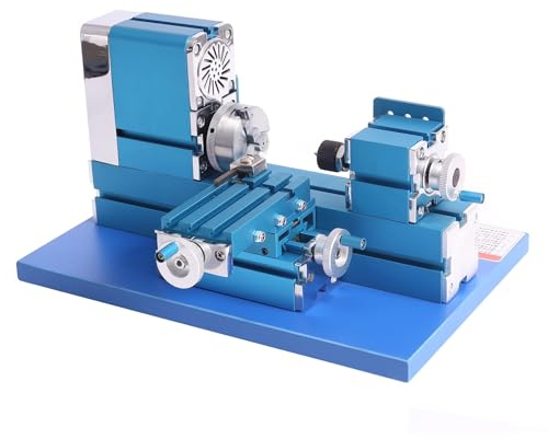 Mini tornio universale in metallo, 36 W, lavorazione dei metalli motorizzata, fai da te, utensili CNC, lavorazione del legno per istruzione, modellismo, W10003M, AC100 V ~ 240 V, 20.000 giri/min
