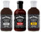 BBQ Sauce Set Bundle With Jack Daniels Original BBQ Sauce 553g, Jack Daniels Honey BBQ Sauce 553g & Jack Daniels Sweet & Spicy BBQ Sauce 553g (3 pack)