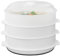Vaporera de 3 capas para microondas: 8 L con colador para microondas y tapa, 23,5 x 19 cm, de plástico, vapor, para microondas y vapor, olla para dumplings, verduras, carne