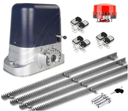 Schiebetoröffner Automatischer Schiebetoröffner-Schließer-Motor for automatische Schiebetor-Karusselltüren mit 4 m Reißverschluss Mehrfacher Schutz und Sicherheit(Kit c)