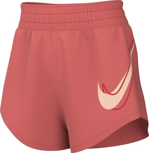 Nike Damen Laufshorts Nike One Swoosh Laufshorts mit Dri-fit-Technologie, Integriertem Slip und Mittelhohem Bund für Damen