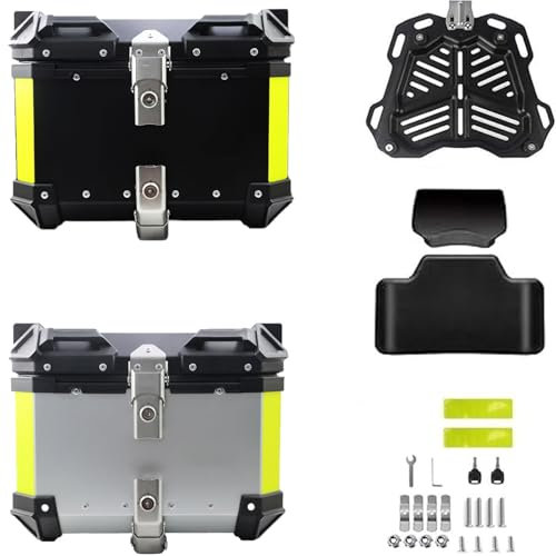 Maleta Moto Caja De La Cola De La Motocicleta Impermeable Caja De Almacenamiento De Caja De Cola De Motocicleta De LiberacióN RáPida para Almacenamiento Casco(Negro)
