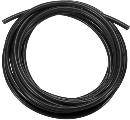 sourcing map Pneumatic Tubing Pipe Pu Hose 6mm OD x 4mm ID 5 Meters(16.4 FT) Air Compressor PU Polyurethane Line Hose Tube for Air Compressor Water Fluid Transfer, Black