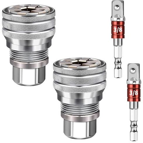 2 Piezas Llave de Vaso Universal Ajustable, Herramienta de Mantenimiento Universal, Fácil de Usar, Universal Llave de Vaso 10 a 19 mm, para Herramientas de Reparación Profesionales Métricas 3/8 (1)