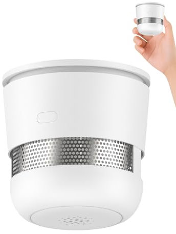 SECAIR Mini Rauchmelder 10 Jahre Batterie Feuermelder Brandmelder Rauchwarnmelder Brandschutz Feueralarm geprüft nach EN 14604 (Ø52mm klein modern Rauchmelder)