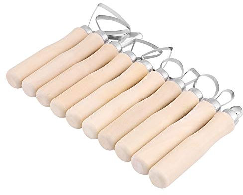 10-teiliges Holzschnitzwerkzeug-Set, Keramik-Wachs-Schnitz-Formwerkzeug, Skulptur-Modellierwerkzeuge