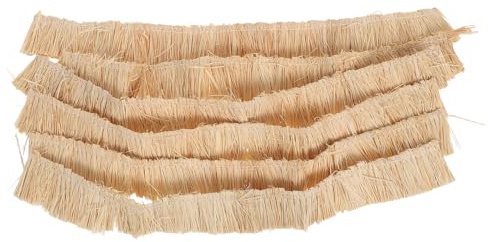 ANDRESLAD Künstliche Strohdachrollen Miniatur Reetdach 6 Stück 3x30cm für Modellbau Feengarten Gartendekor Langlebiges PVC Gras Dachdeckung