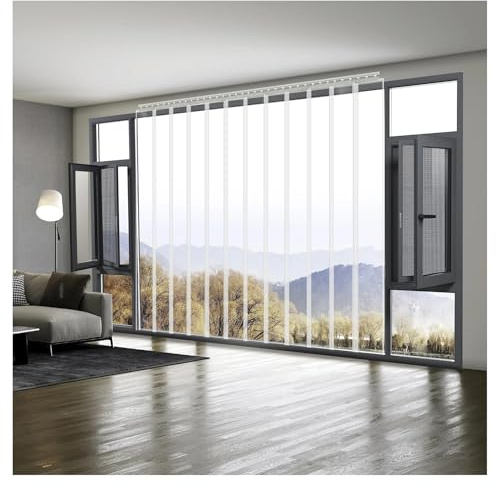 PVC-Streifenvorhang Tiefkühlbereich,PVC-Streifenvorhang Transparent,Pvc StreifenvorhäNge Lamellenvorhang FüR Industrie Pferdestall Kuhstall Streifenvorhang Windschutz(105x240cm/41.34x94.49in)