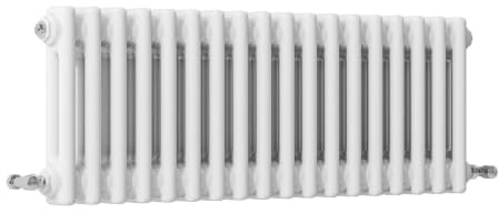 SLINE SANITARY Traditional 2 Column Cast Iron Style Radiator Horizontal White 300x830mm