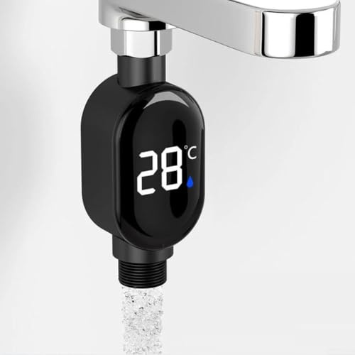 Termómetro de baño, pantalla digital LED, medición inteligente de temperatura para ducha y calentador de agua, indicador impermeable de 0 a 99 °C
