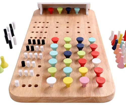 Wooden Board Games - Wooden 34.5cm, Code Breaker Game, Classic Puzzle Design | Educational Toy, Strategy Puzzle For Kids, Girls, Boys, Classroom, Playroom, Home, Vorschule, Auto, Travel