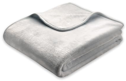 biederlack Deluxe Design Kuscheldecke - Uni komfortable Sondergröße 150x220 Silber