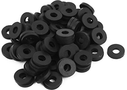 sourcing map 100 Stück Nitrilkautschuk Unterlegscheiben 12mm Außerdurchm. 5 mm Innendurchm. 2 mm Dicke für Wasserschlauch Wasserhahn