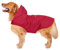 Zellar Hunderegenmantel mit Kapuze & Kragenloch & Sicheren Reflektierenden Streifen, Ultraleichte Atmungsaktive 100% wasserdichte Regenjacke für Mittelgroße bis Große Hunde, Rot, 5XL