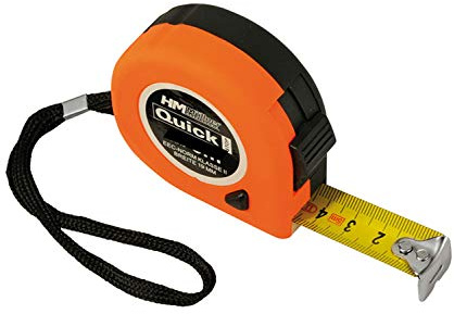 HM Rollmeter 8 m, 25 mm, m.Stop Softgriff, Clip, EG-Norm Kl.II
