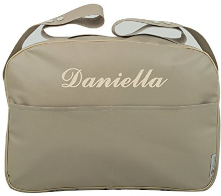 Borda y más Universal Kinderwagentaschen oder Kinderwagen Oganizer PERSONALIZIERTE mit NAME. Verfügbar ins mehrere Modellen und Farbene. (Sandfarbene Basic)