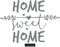 CLICKANDPRINT Aufkleber » Home Sweet Home Deko, 20x14,4cm, Grau • Wandtattoo/Wandaufkleber/Wandsticker/Wanddeko/Vinyl