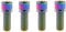 Yaruijia Titan-Bolzen M7 x 20 mm M7 x 25 mm Innensechskantschrauben mit Unterlegscheibe für Fahrradteile, 4 Stück (M7 x 20 mm, Regenbogen)