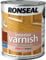3X250ml Quick Dry Satin Interior Varnish - Medium Oak