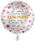 Unbekannt 1 Folienballon Muttertag Geburtstag 100% Mama rund rosa weiß ca 45 cm ungefüllt Ballongas geeignet