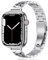 HEKAI Metal Straps Compatible with Apple Watch Strap 44mm 45mm 49mm 42mm, Slim Small Adjustable Stainless Steel Replacement Band iWatch Ultra Series 8/7/6/5/4/3/2/1,SE (42mm 44mm, Silver)