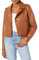 The Drop Heather Giubbotto Biker in Ecopelle da Donna, Marrone Cognac, S