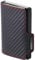 MONDRAGHI® Mini Cartera Ultraligera. Portatarjetas Compacto. Miniwallet con Marco antiarañazos Resistente a los Golpes. Chip RFID | Racing Carbon (Negro)