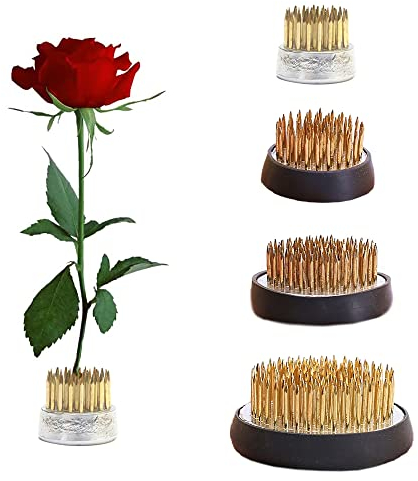 Colrid 4 Stück Blumen Frosch, Ikebana Kenzan, Blumen Igel, Blumenarrangement Runder, 4 Größen, mit Gummidichtung, für Zuhause, Büro, Teestube, Blumenladen, Blumendekoration (2,3cm 3,4cm 4cm 5cm)