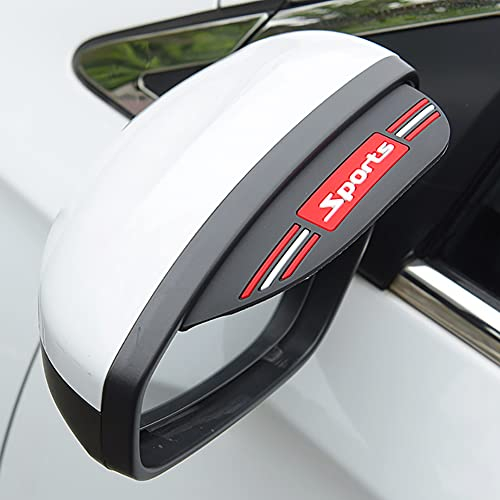 Mioloe 2 STÜCKE Universal Auto Rückspiegel Regenschutz Sonnenblende Augenbraue Kohlefaser Seitenspiegel Regenschutz Auto Zubehör (02)