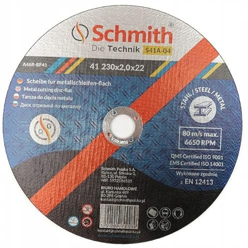 SCHMITH - Lot de 10 disques à tronçonner 230 mm x 2 mm pour métal, acier inoxydable - Disques à tronçonner spéciaux - Teneur élevée en particules de diamant