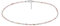 ELEDORO echter Pink Opal Edelstein 3mm Glitzer Halskette Collier Karabiner Silber 925 rhodiniert 48cm lang