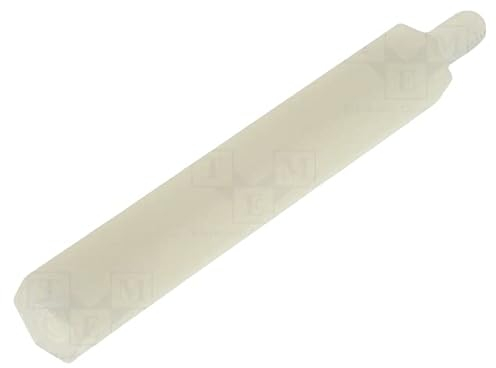 Distanzmuffe mit Gewinde; sechskant; Polyamid; M3; M3; 33mm TP-33 Distanzhülsen aus Kunststoff