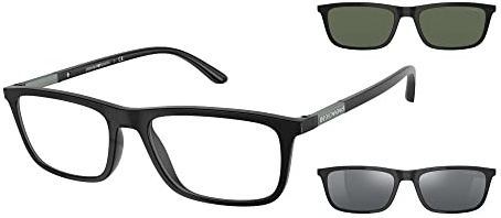 Sonnenbrillen Emporio Armani EA 4160 Black/Clear Black/Green Clip-On 55/18/145 Herren
