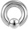 ZS Großes Captive Bead Rings Chirurgenstahl Klemmkugelring Septum Ringe, BCR 00G 0G 2G 8G 12G 16G Intimpiercing Prinz Albert Piercing Körperschmuck (Silber,0G,16mm)