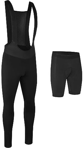 GripGrab ThermaShell Winter Bib Tights Herren Radsport Trägerhose Lang Rennrad MTB Gravel Bike Radhose mit herausnehmbarer Innenhose