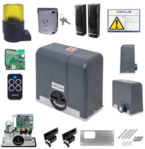 Kit per cancelli scorrevoli BLIZZARD ENC 500 kg 433 MHz RC FAAC GENIUS 104014