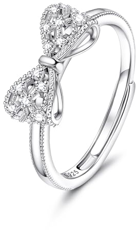Adramata Ring Silber 925 Damen Verstellbar Silberringe für Damen Stapelbare Infinity Kreuz Ringe Frauen Glänzend Silber Verlobungsring Eheringe Engagement Ring Geschenke für Frauen