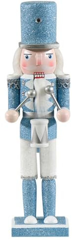 Rxuaw Adornos de cascanueces de Navidad de 30 cm, figura de soldado cascanueces para estantería, sala de estar, sala de estudio