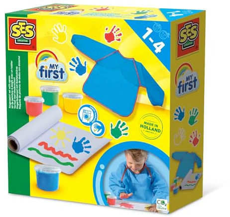 My first - Mon premier kit de peinture au doigt avec un tablier - SES CREATIVE