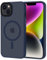 XTCASE Cover Magnetica per iPhone 14 Plus [Compatibile con MagSafe], Custodia Traslucida Opaca Posteriore Resistente ai graffi TPU Bumper Antiurto Sottile Protettiva Case, Blu