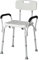 ORTOPAL Silla Ducha y Taburete Baño Todo en 1. Taburete Ducha Ortopédico Mayores y Niños con Reposabrazos y Respaldo Premium. Silla Ducha Personas Mayores: Antideslizante, Regulable, Cómoda y Segura